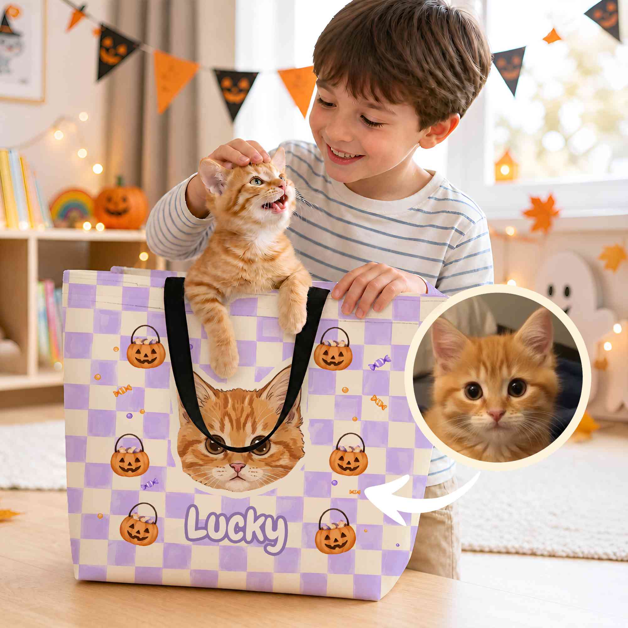 Sacola de compras personalizada com nome