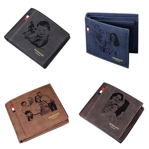 Dia do Pai 2021-Carteira de couro com foto personalizada para homem